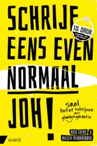 Omslag Schrijf eens even normaal joh!.10e druk pdf new